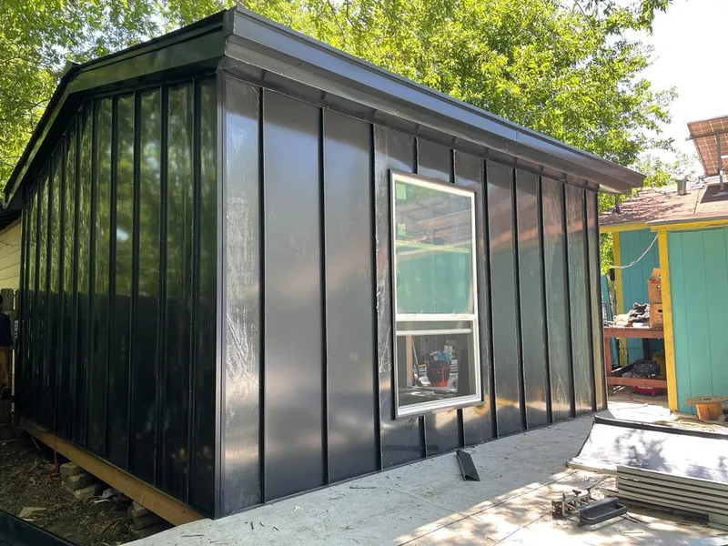 Black standing seam metal wall panels for Metal Roof Installation in Mountain House